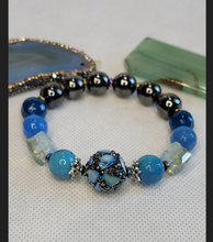 Load image into Gallery viewer, Happy Singles Blue Agate &amp; Hematite
