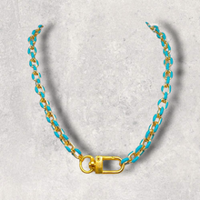 Load image into Gallery viewer, Teal and Gold Necklace
